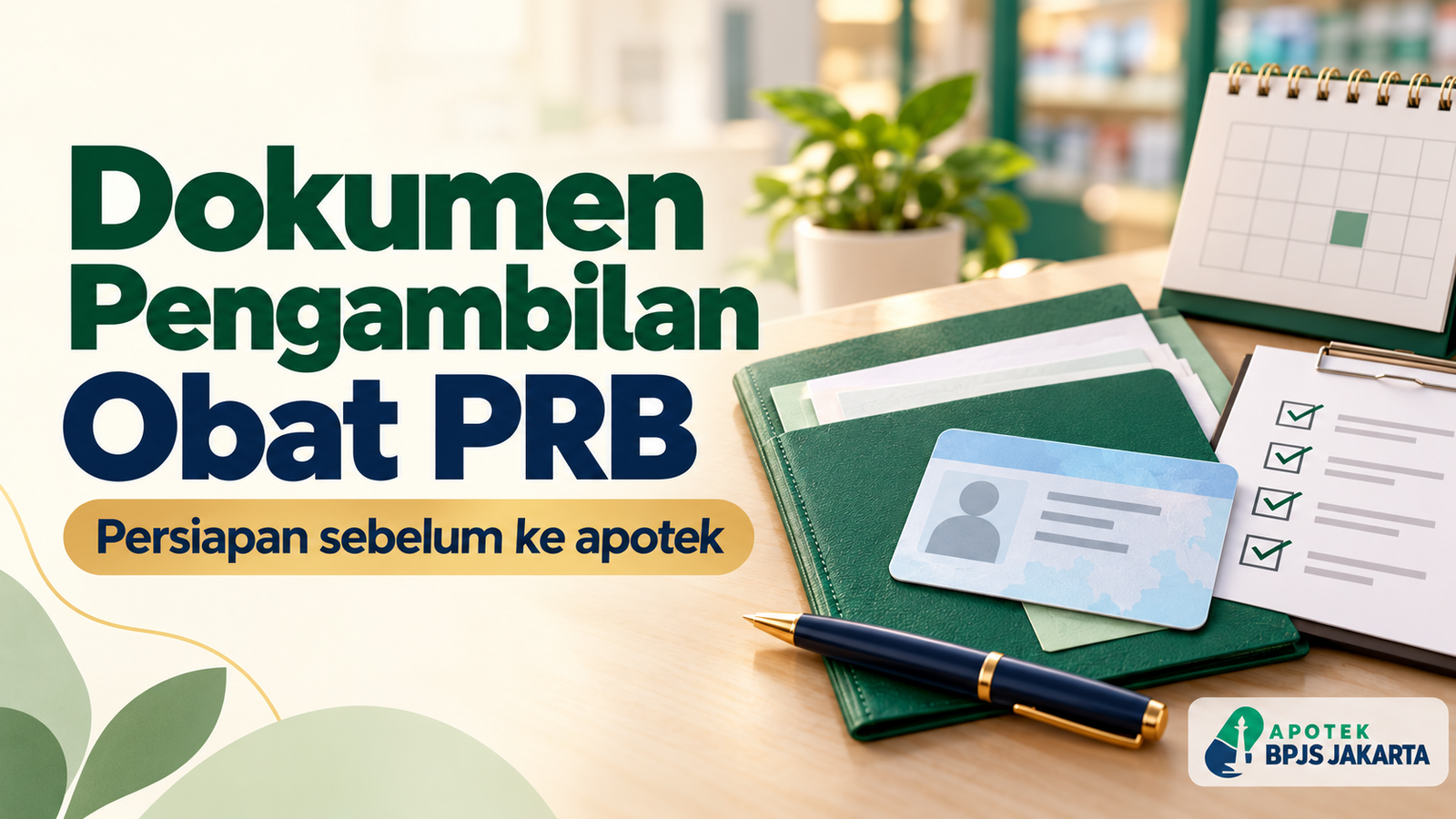 Dokumen dan checklist untuk persiapan pengambilan obat PRB di apotek