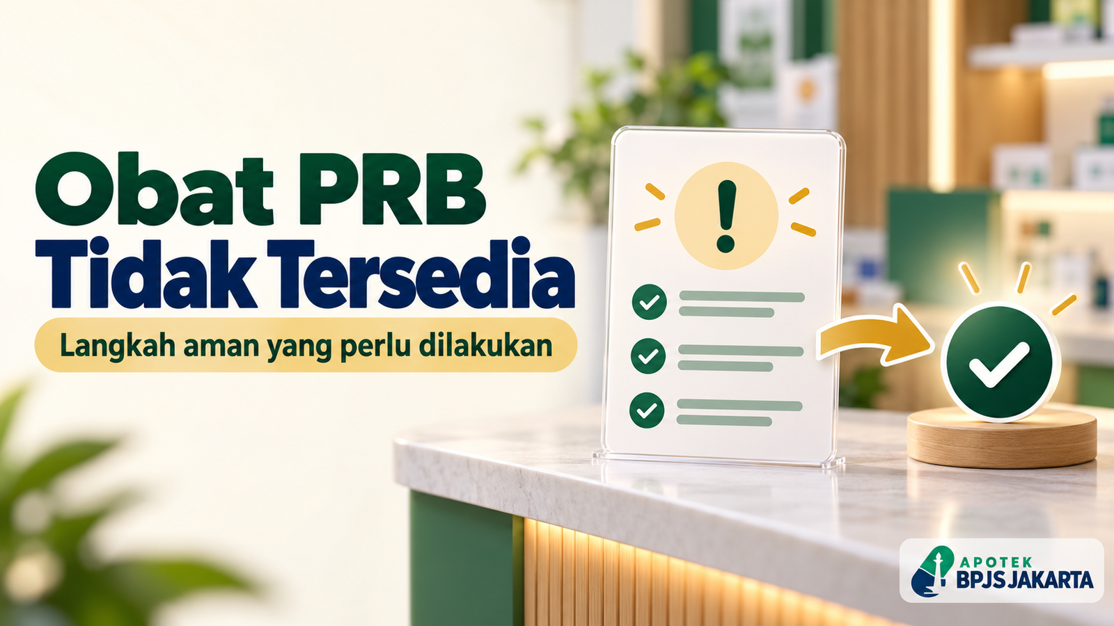 Langkah aman saat obat PRB tidak tersedia dengan daftar tindakan
